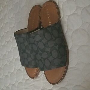 New Coach Black Jacque Slides size 8.5